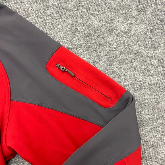 Marmot Gravity Softshell Jacket Men's XL Red Gray Fleece Lined Stretch Full Zip - Picture 8 of 15